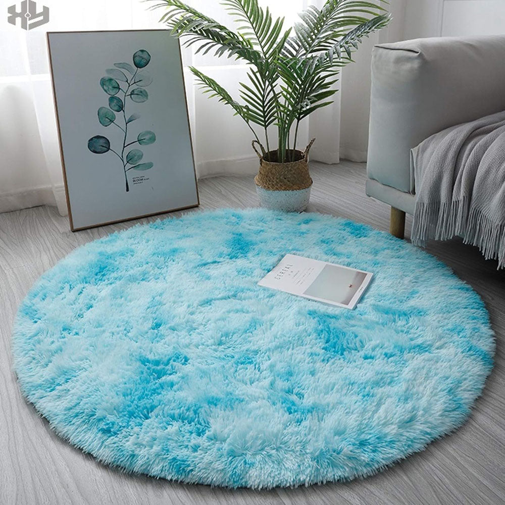Super Soft Plush Round Rug Mat Fluffy Salon Thick Pile Carpets