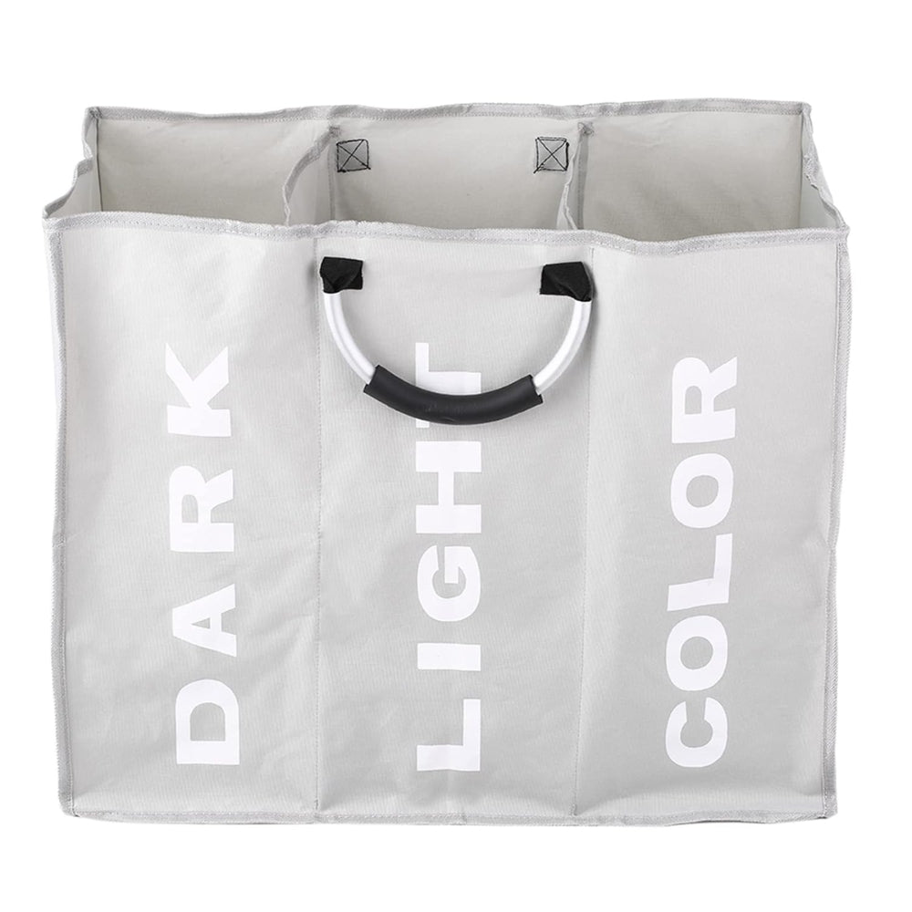 3 Grid Foldable Laundry Basket Bag Dirty Laundry Basket