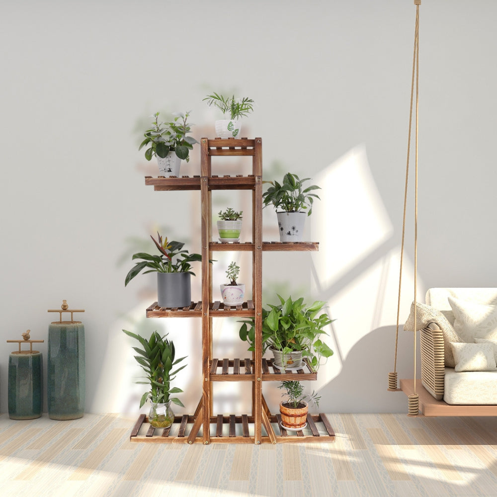 Wood Plant Display Shelf Stand Flower Pot Storage Rack Holder