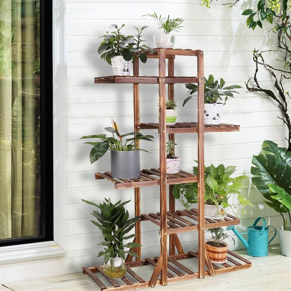 Wood Plant Display Shelf Stand Flower Pot Storage Rack Holder