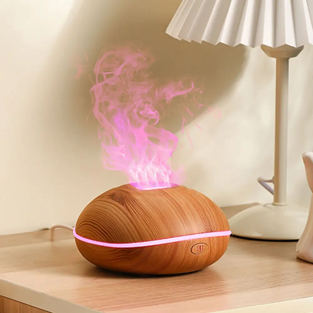 Fire Flame Aromatherapy Diffuser Humidifier with 7 Flames Effect