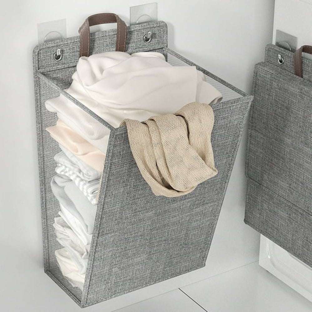 Foldable Adhesive Laundry Basket Hamper