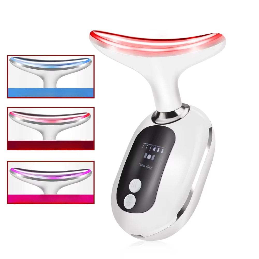 Neck and Face EMS Lifting LED Light Therapy Massager