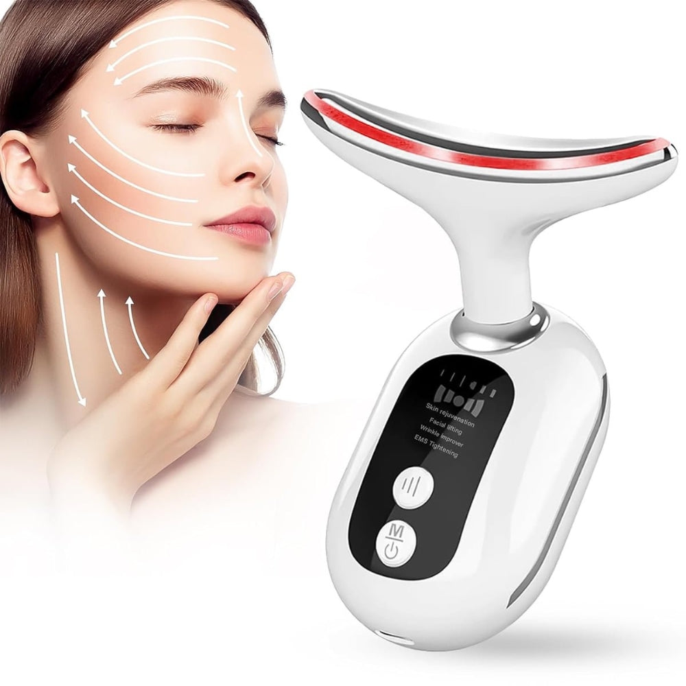 Neck and Face EMS Lifting LED Light Therapy Massager