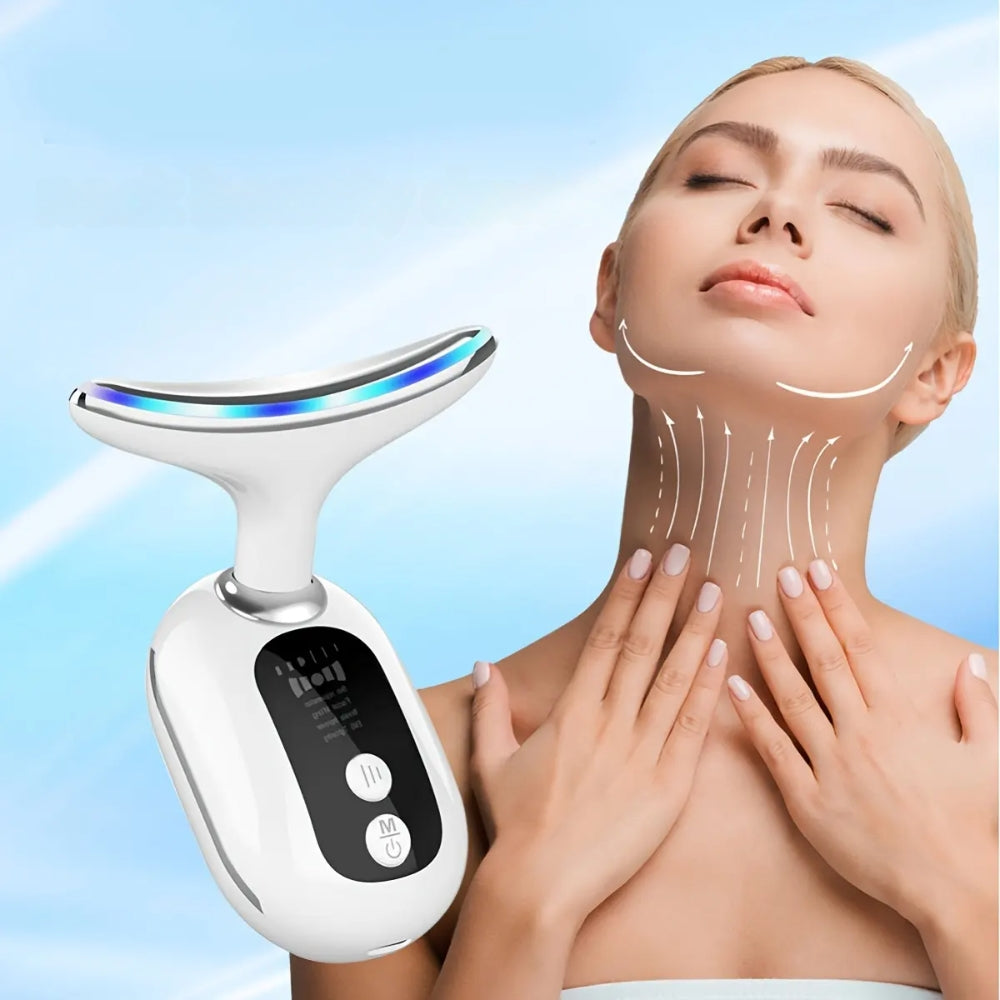 Neck and Face EMS Lifting LED Light Therapy Massager