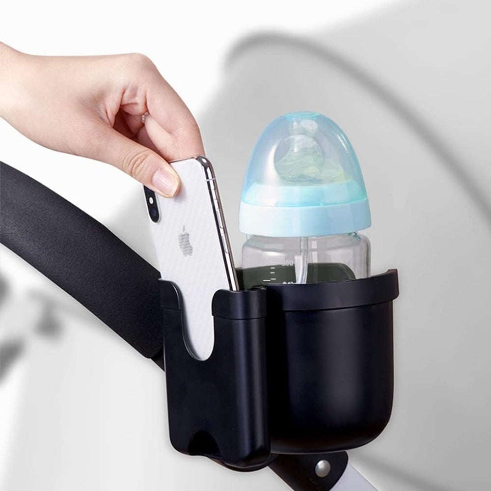 Pram Cup and Phone Holder Anti-Slip Stroller Bottle Holder Accessories