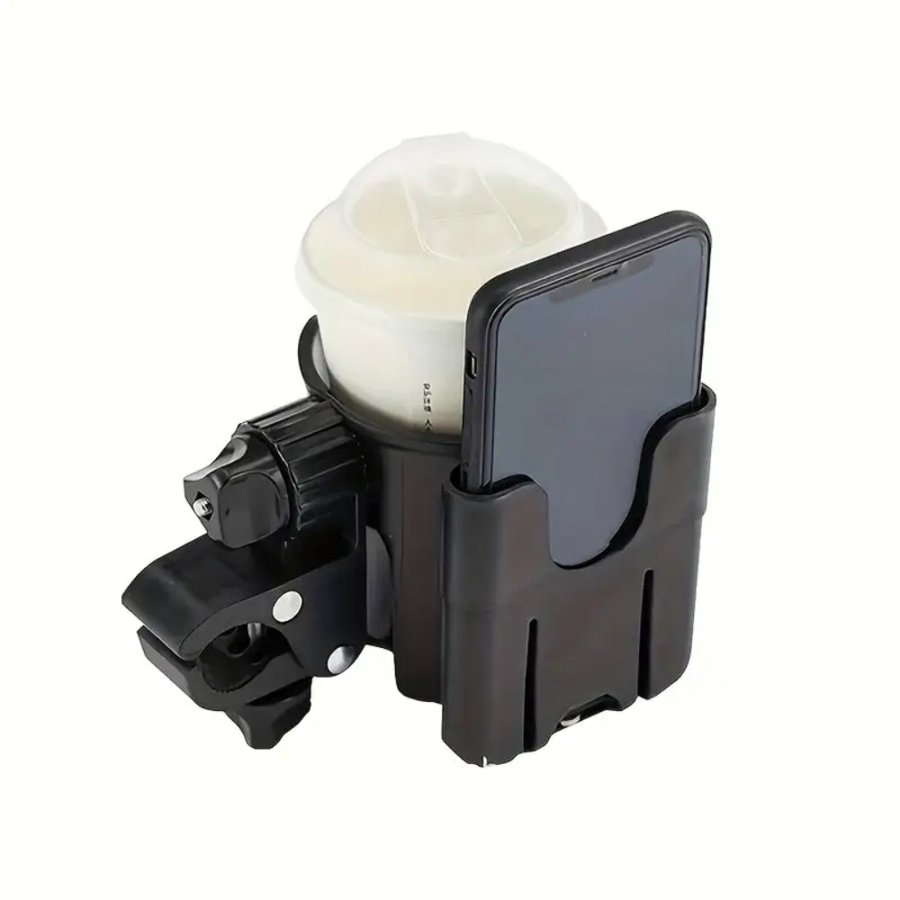 Pram Cup and Phone Holder Anti-Slip Stroller Bottle Holder Accessories