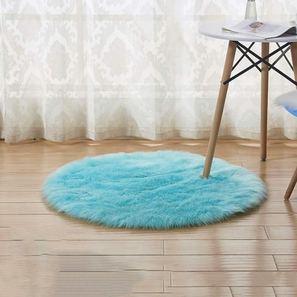 Super Soft Plush Round Rug Mat Fluffy Salon Thick Pile Carpets