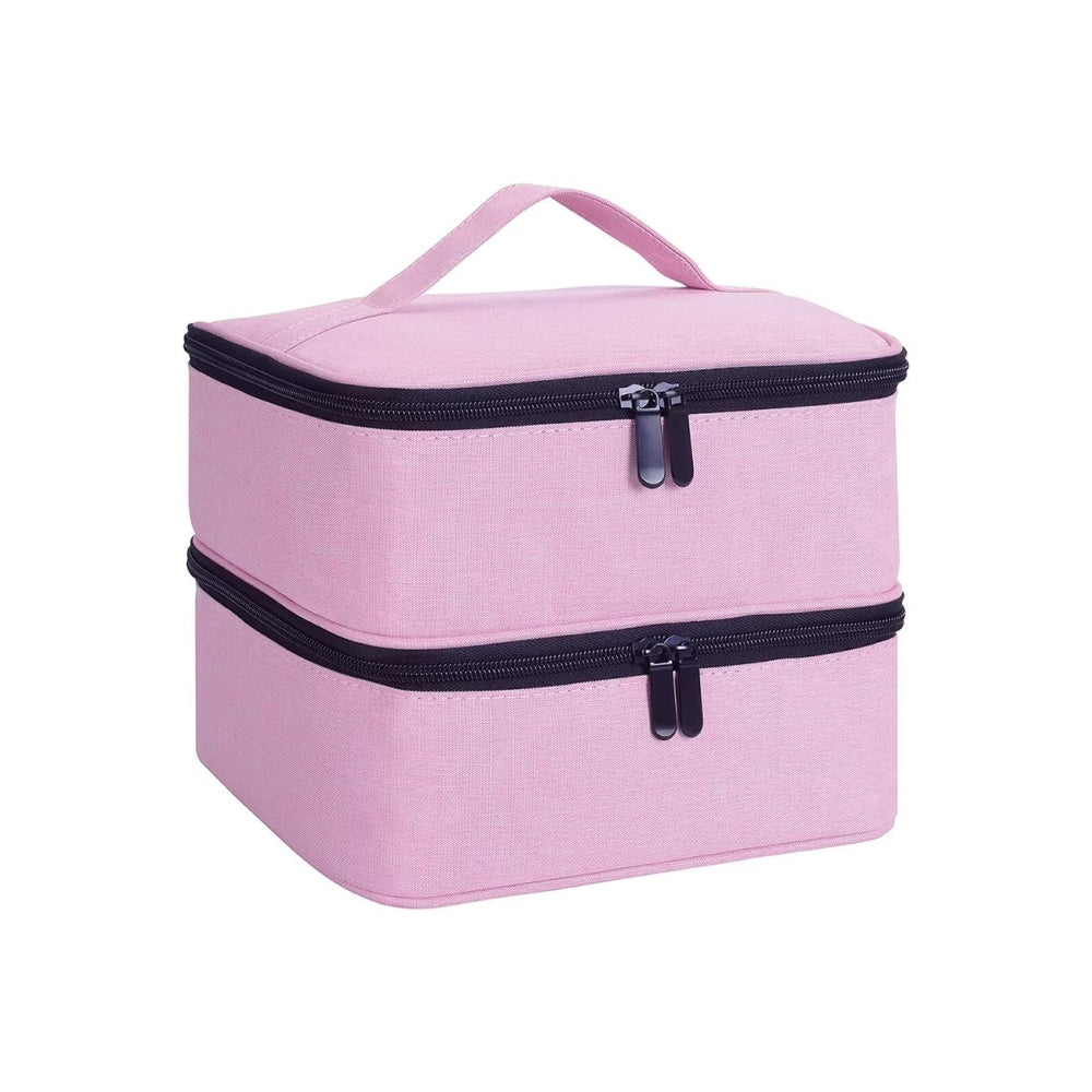 Portable Nail Polish Organizer Handheld Double Layer