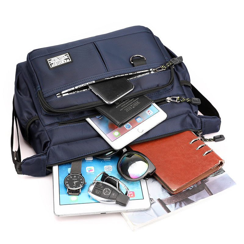 Men's Casual Multi-layer Pocket Fashion Single Shoulder Crossbody Messenger Bag